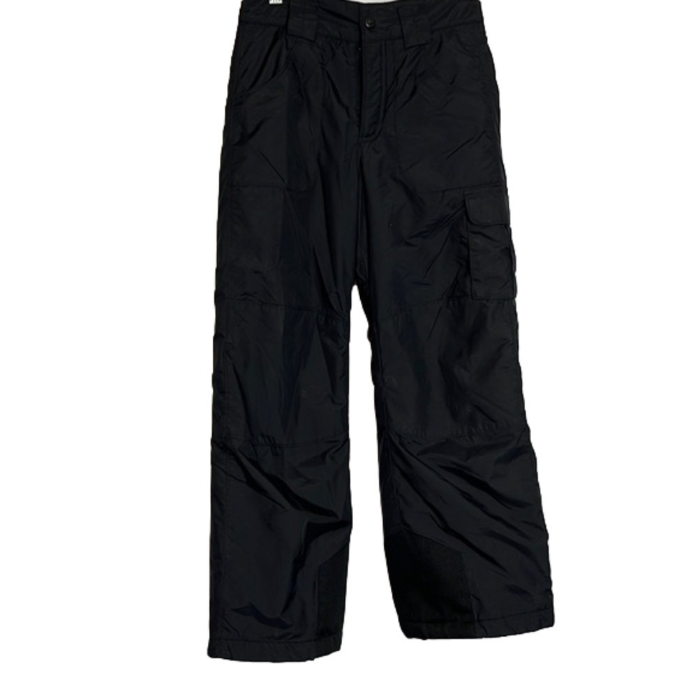 COLUMBIA youth black ski pants,  10/12, gaiters, belt loops , in good condition